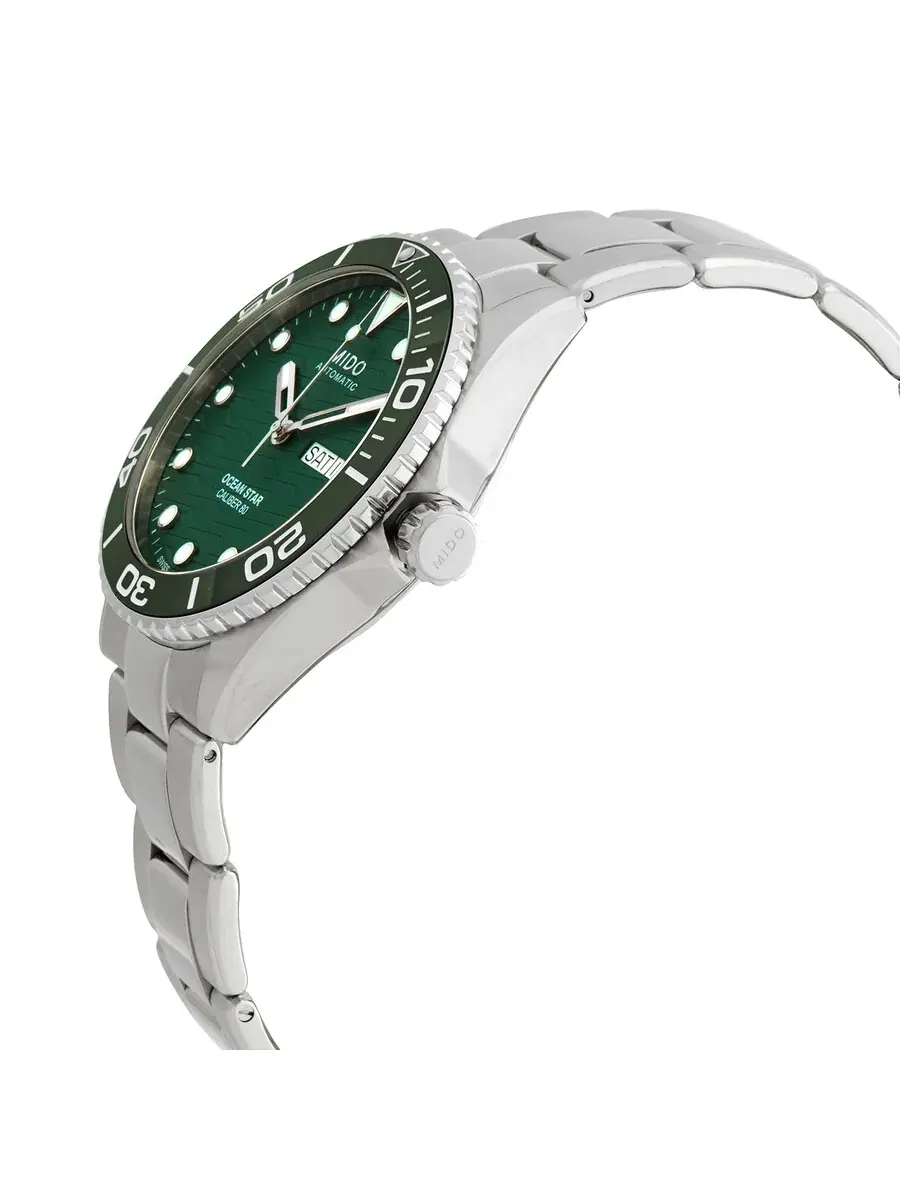 Мужские часы Mido Ocean Star 200C Automatic с зеленым циферблатом M0424301109100 — изображение 2 из 3, оттенок зеленый