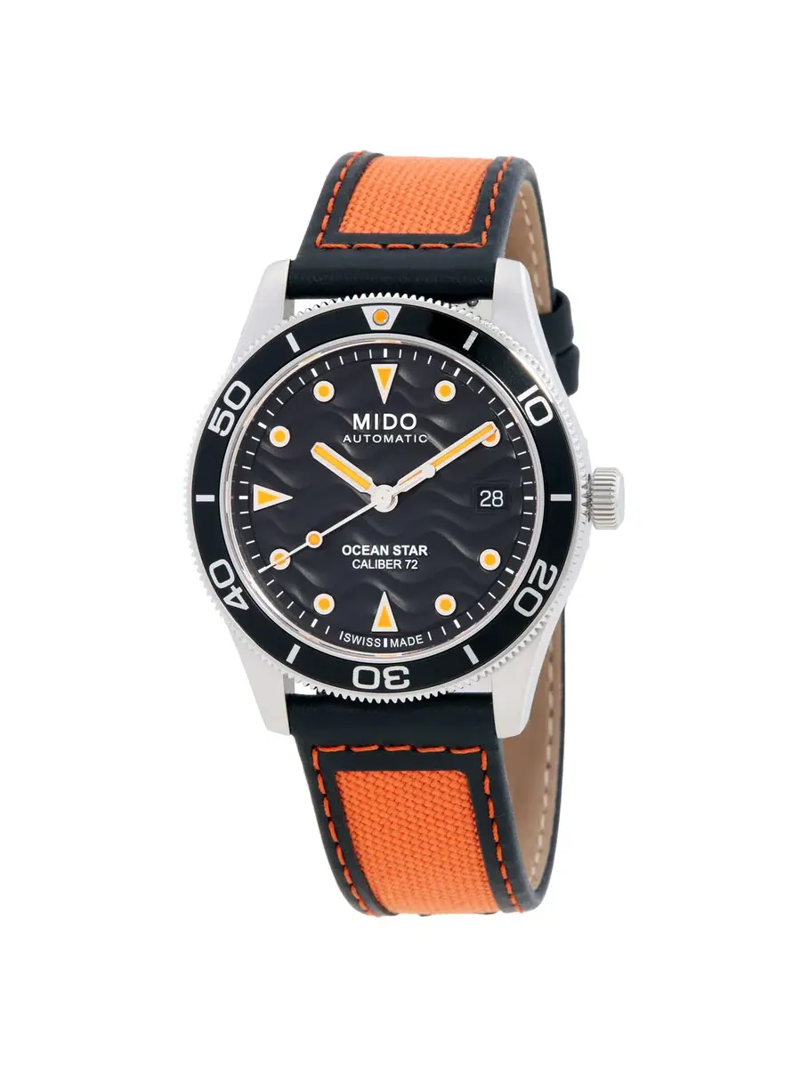 Часы Mido Ocean Star 39 Automatic с черным циферблатом для унисекс M0269071705100