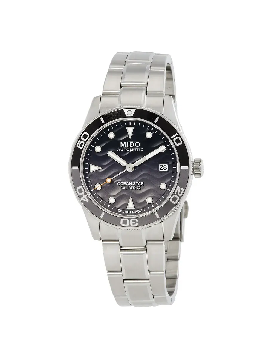 Часы Mido Ocean Star 39 Automatic с серым градиентным циферблатом M026.907.11.061.00 — черный