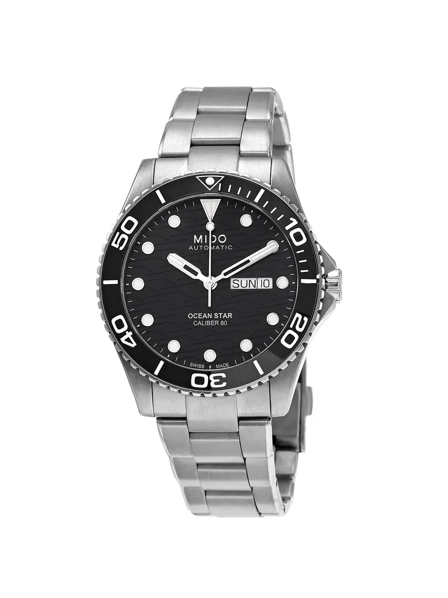 Мужские часы Mido Ocean Star Automatic с черным циферблатом M0424304405100 — изображение 1 из 3, оттенок черный