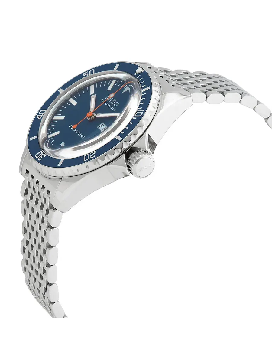 Мужские часы Mido Ocean Star Automatic с синим циферблатом M0268301104100 — изображение 2 из 4, оттенок серебряный