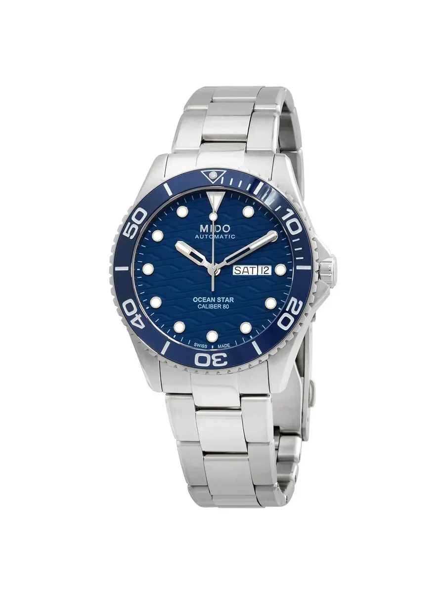 Мужские часы Mido Ocean Star Automatic с синим циферблатом M0424301104100 — изображение 1 из 3, оттенок синий