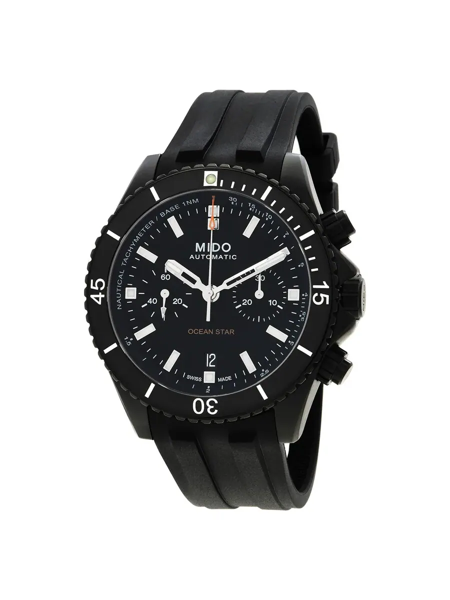 Мужские часы Mido Ocean Star Chronograph Automatic с черным циферблатом M0266273705100 — изображение 1 из 4, оттенок черный