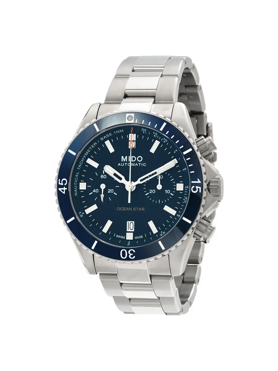 Часы Mido Ocean Star Chronograph Automatic с синим циферблатом M026.627.44.041.00 — изображение 1 из 3, оттенок синий