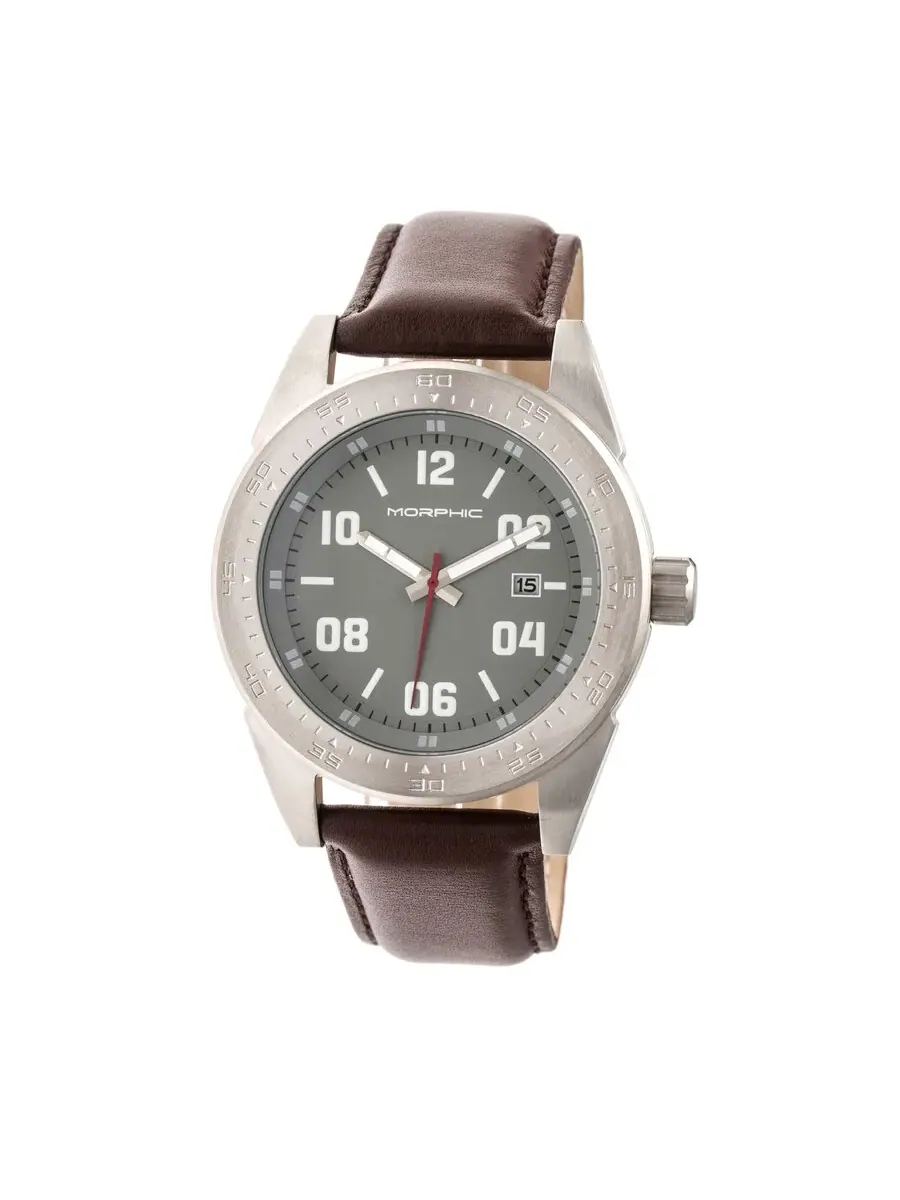 Мужские часы Morphic M63 Series с серым циферблатом, модель 6305 — серебристый