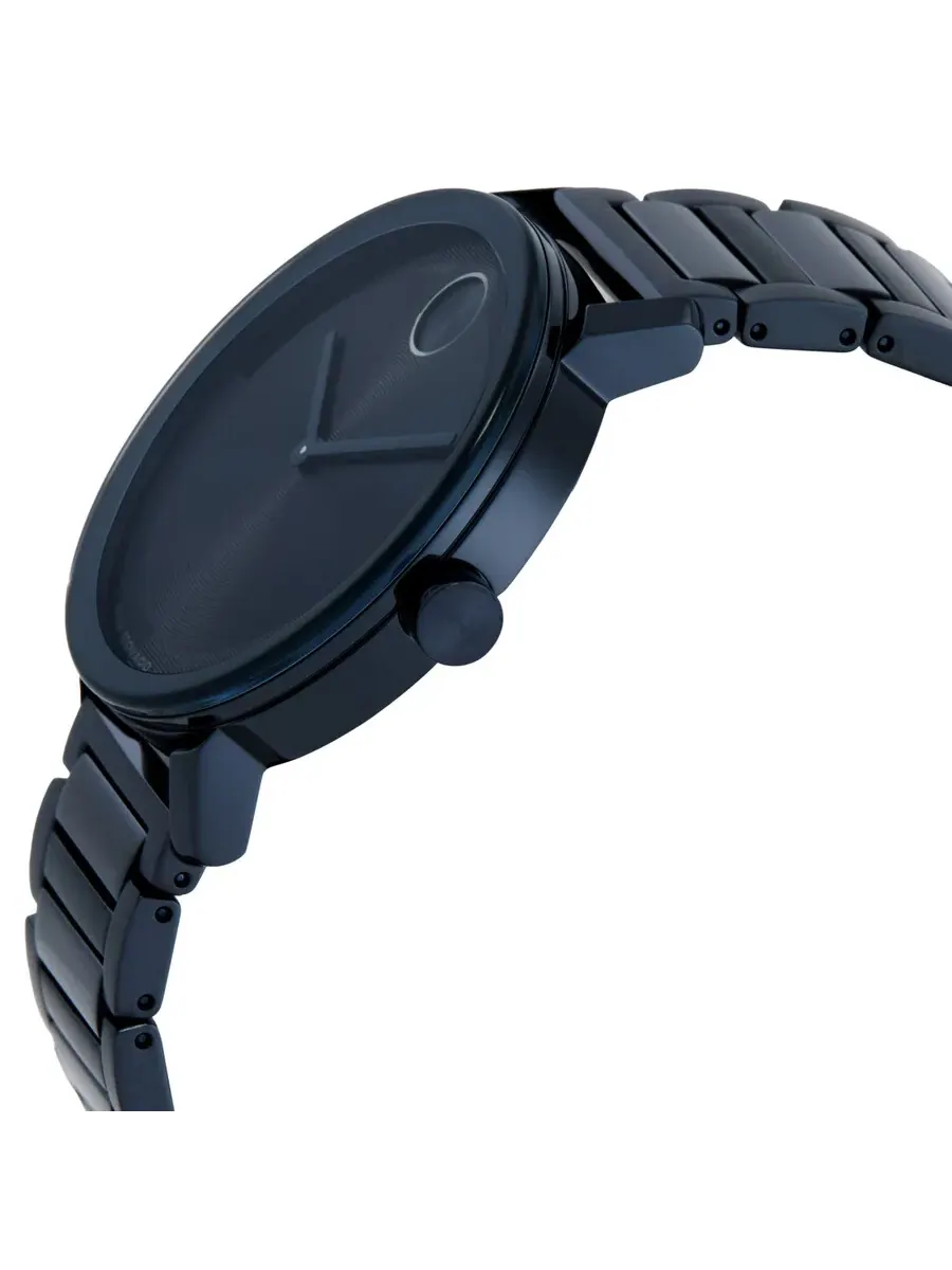 Мужские часы Movado Bold с кварцевым механизмом и синим циферблатом 3601097 — изображение 2 из 3, оттенок синий