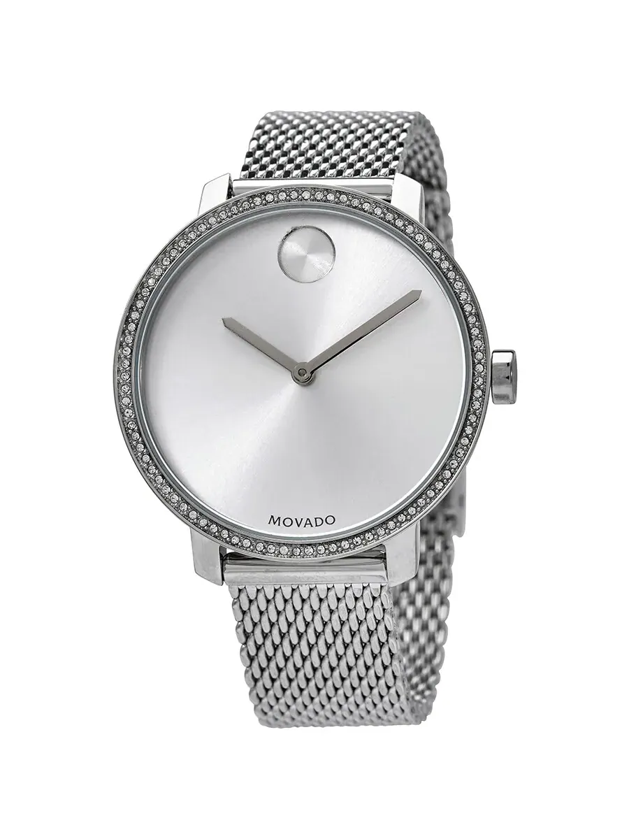 Женские часы Movado Bold Shimmer с кварцевым механизмом 3600655 — серебристый