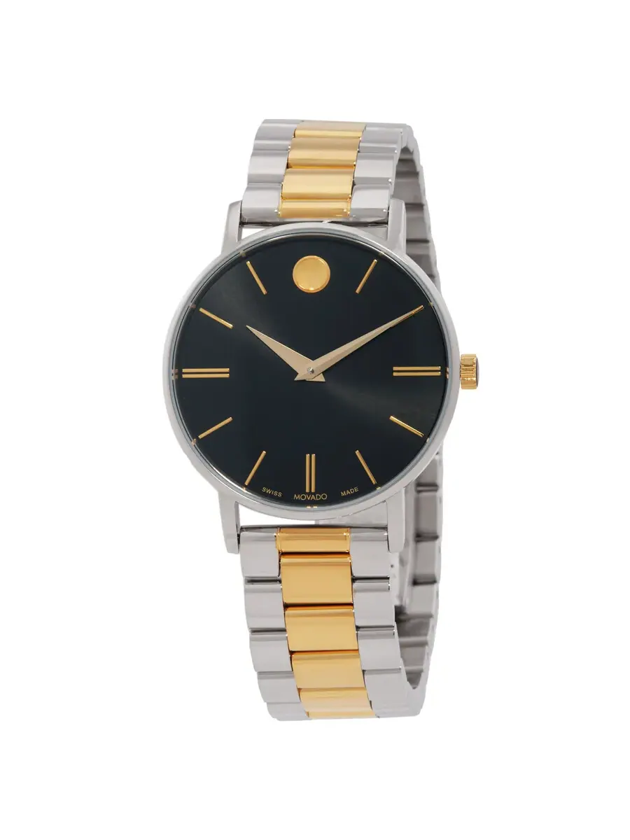 Женские часы Movado Classic Museum с кварцевым механизмом и черным циферблатом 608038 — изображение 1 из 3