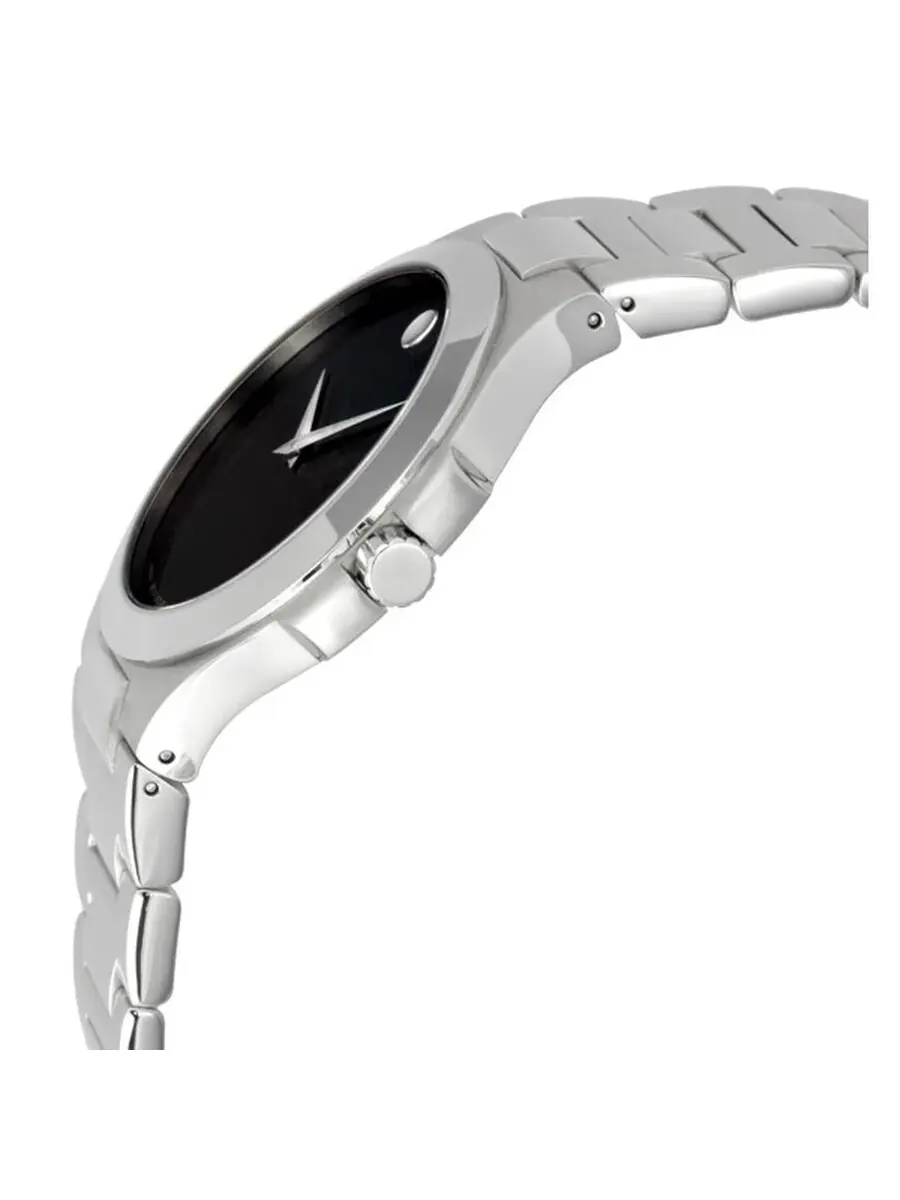Мужские часы Movado Corporate Exclusive с черным циферблатом 0606163 — изображение 2 из 4, оттенок серебряный