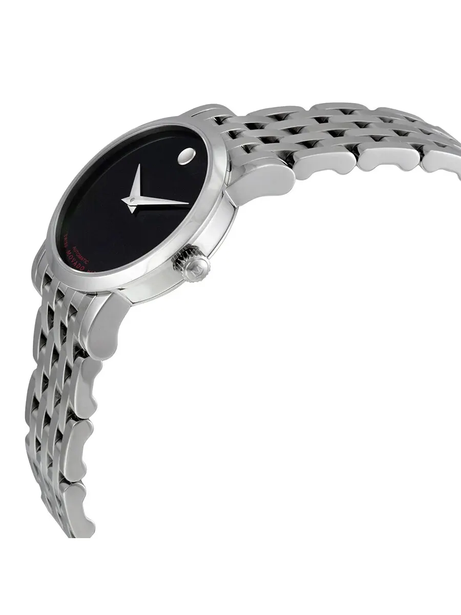 Женские часы Movado Red Label с черным циферблатом и корпусом из нержавеющей стали, артикул 0606107 — изображение 2 из 4