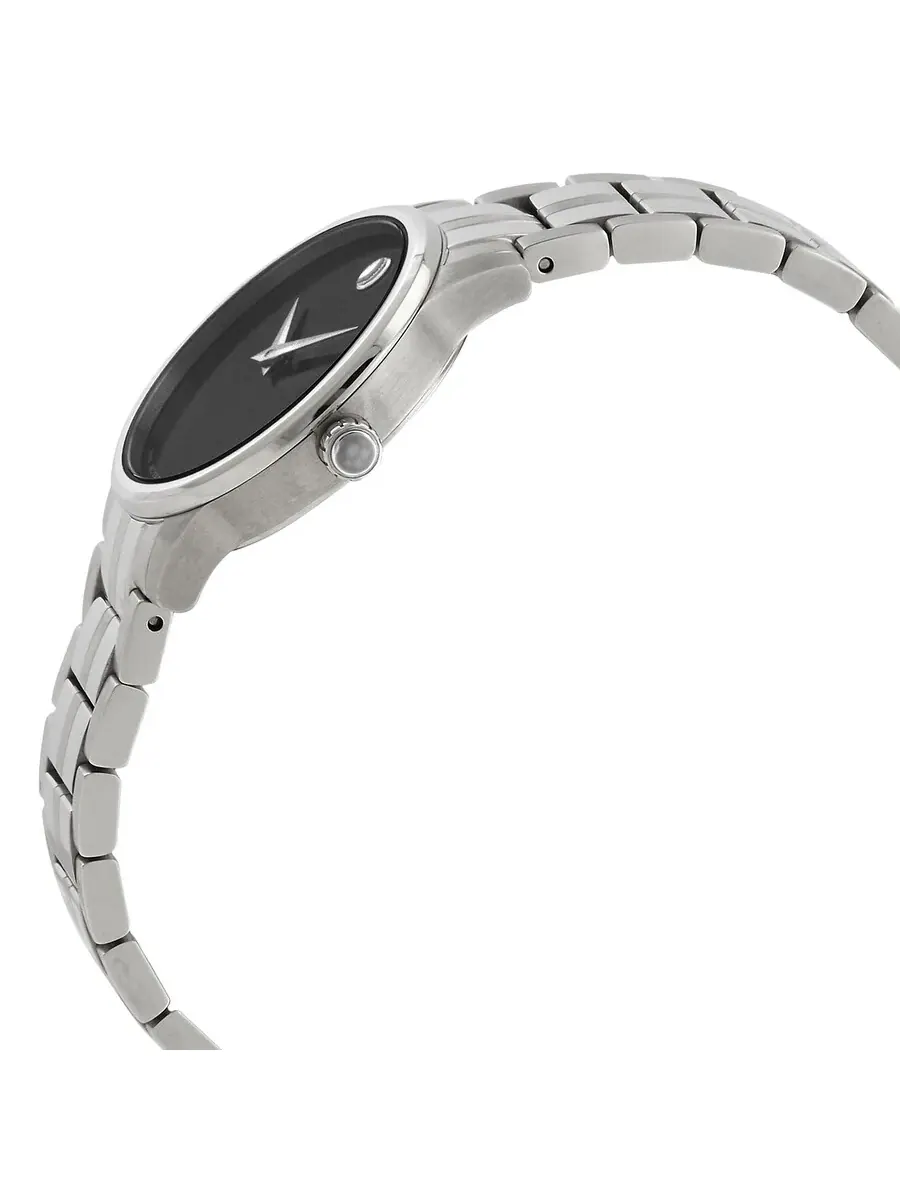 Женские часы Movado Museum Classic с кварцевым механизмом и черным циферблатом 0607537 — изображение 2 из 4