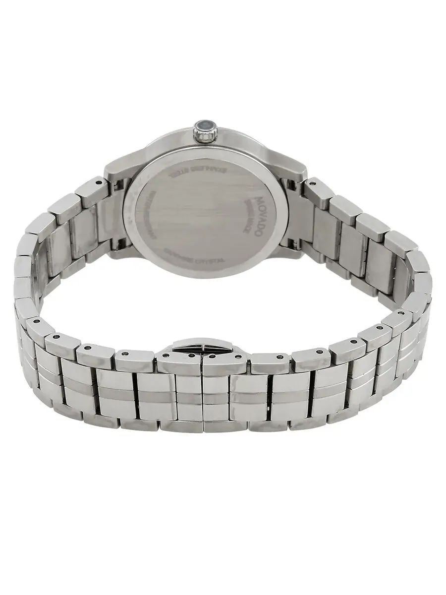 Женские часы Movado Museum Classic с кварцевым механизмом и черным циферблатом 0607537 — изображение 3 из 4