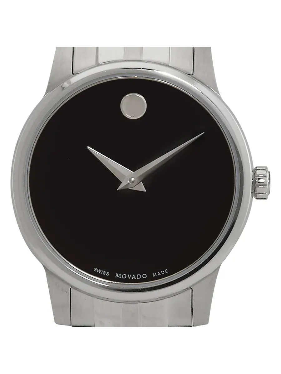Женские часы Movado Museum Classic с кварцевым механизмом и черным циферблатом 0607537 — изображение 4 из 4