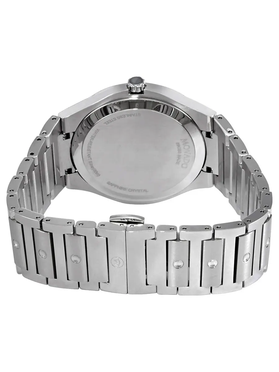 Часы Movado SE Quartz с синим циферблатом для мужчин и женщин 0607513 — изображение 3 из 3, оттенок серебряный