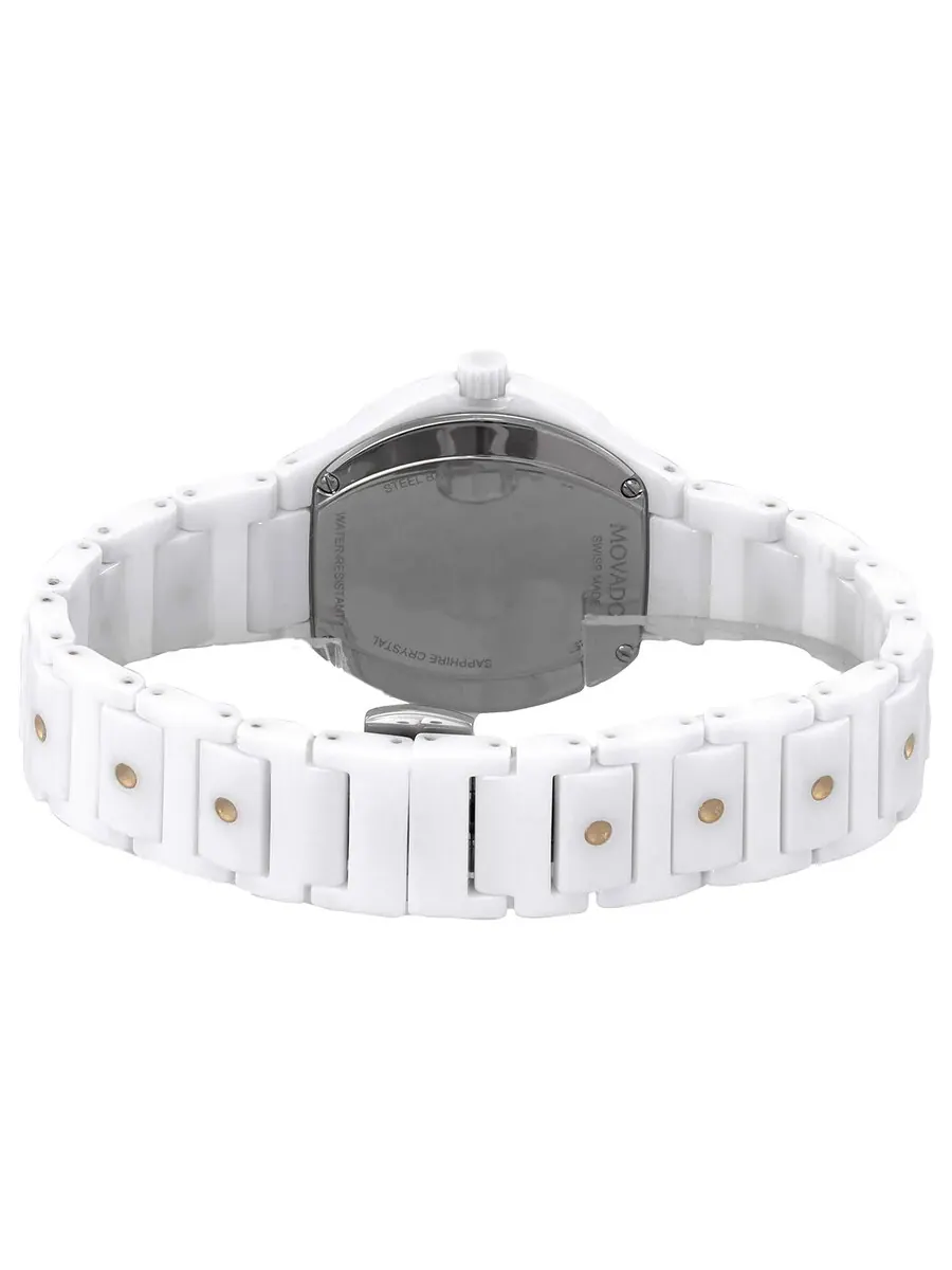 Женские часы Movado SE Quartz с белым циферблатом 0607740 — изображение 3 из 3, оттенок белый