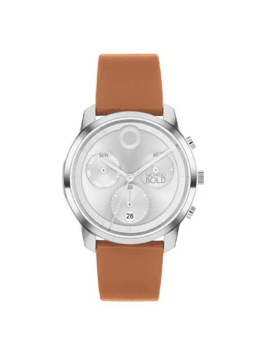 Мужские часы Movado Trend Element Chronograph Quartz с серебристым циферблатом 3601028 — изображение 1 из 2