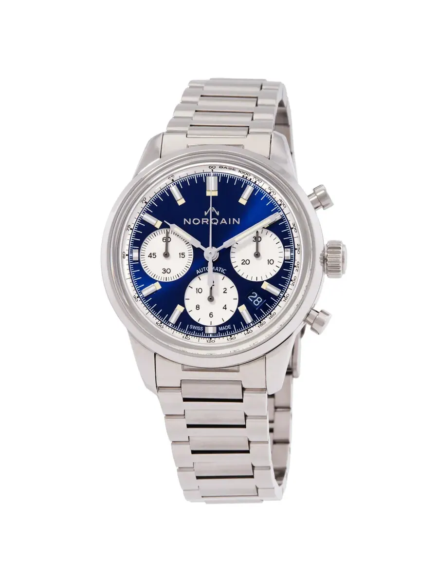 Мужские автоматические часы Norqain Freedom 60 Chronograph с синим циферблатом N2201S22C/A221/201SG — изображение 1 из 4