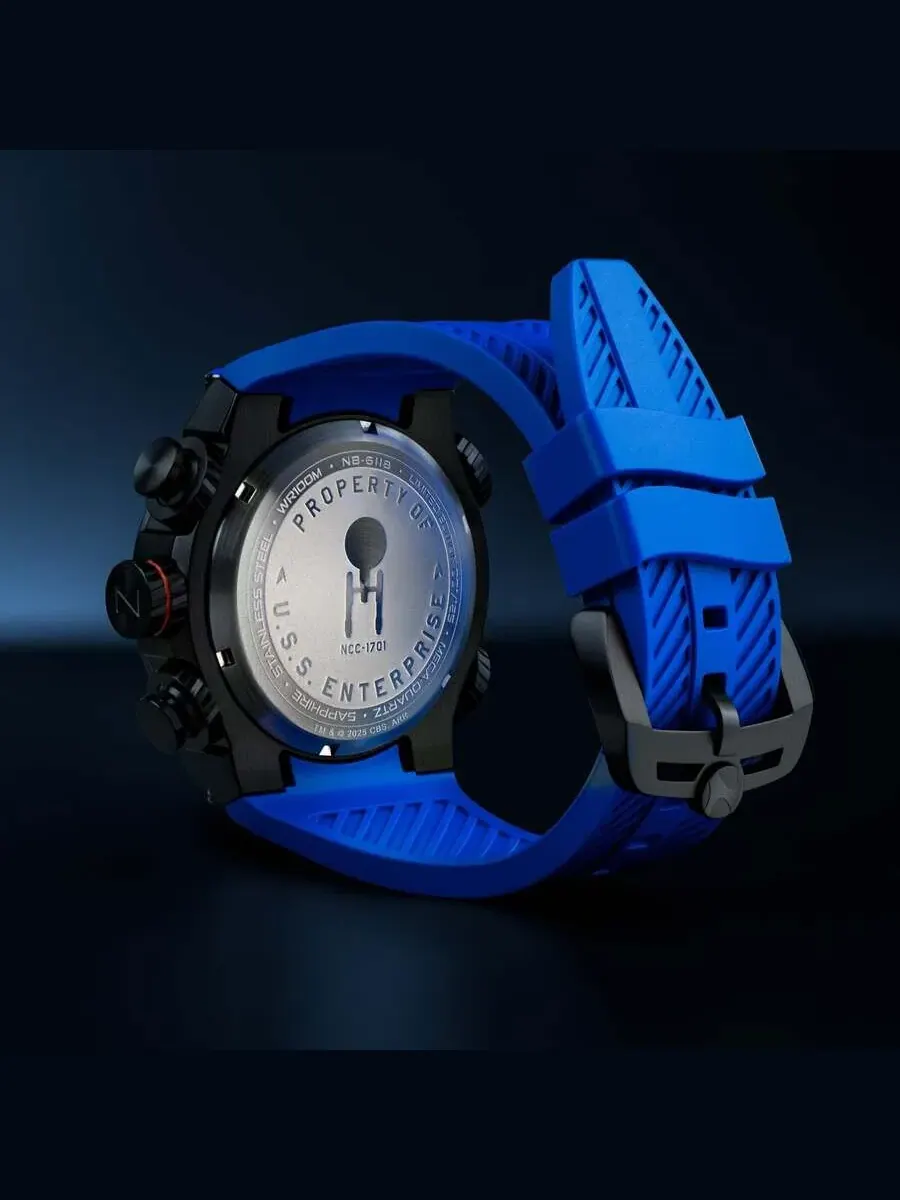 Мужские часы Nubeo Deimos Chronograph с синим циферблатом NB-6118-03 — изображение 4 из 4, оттенок черный