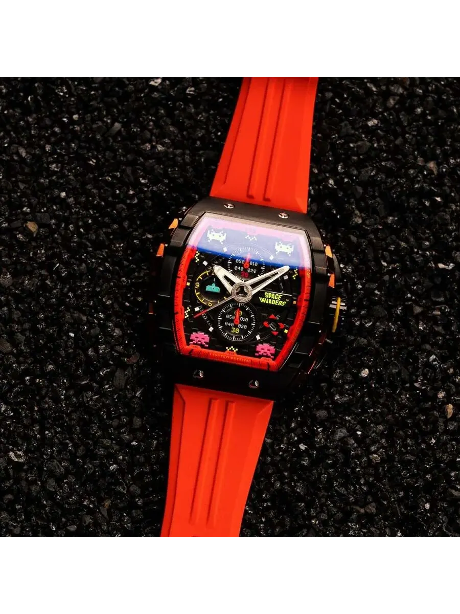 Мужские часы Nubeo Magellan Chronograph с черным циферблатом NB-6024-SI-06 — изображение 2 из 4, оттенок черный