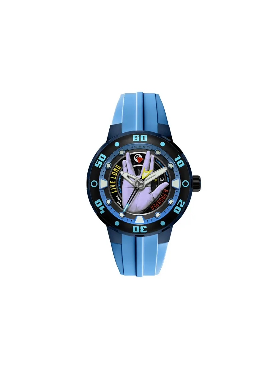 Мужские часы Nubeo Mariner с синим циферблатом NB-6122-02 — изображение 1 из 4, оттенок черный