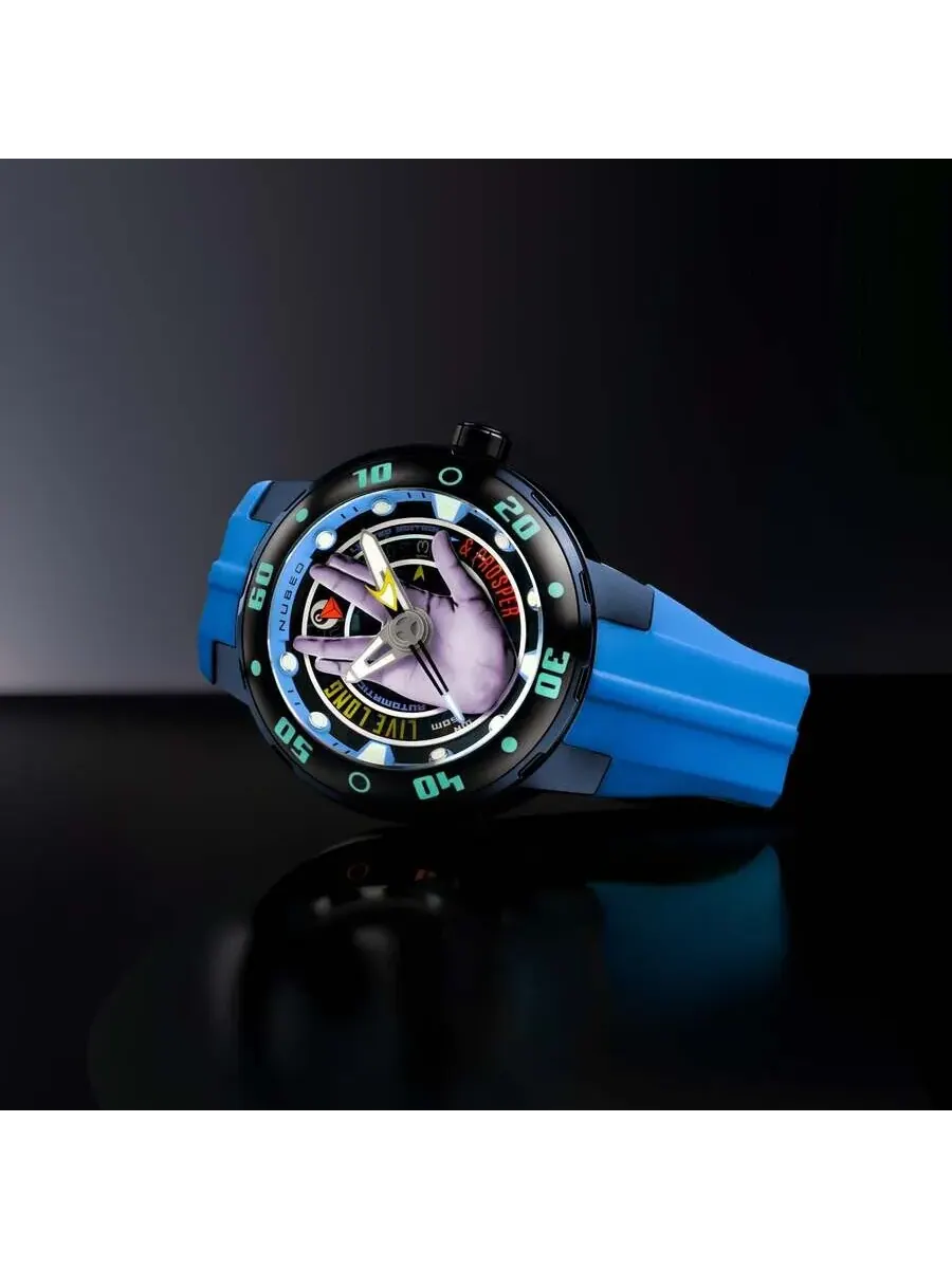 Мужские часы Nubeo Mariner с синим циферблатом NB-6122-02 — изображение 2 из 4, оттенок черный