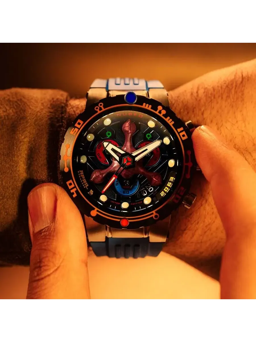 Мужские часы Nubeo Opportunity Chronograph с синим циферблатом NB-6119-02 — изображение 2 из 4, оттенок черный
