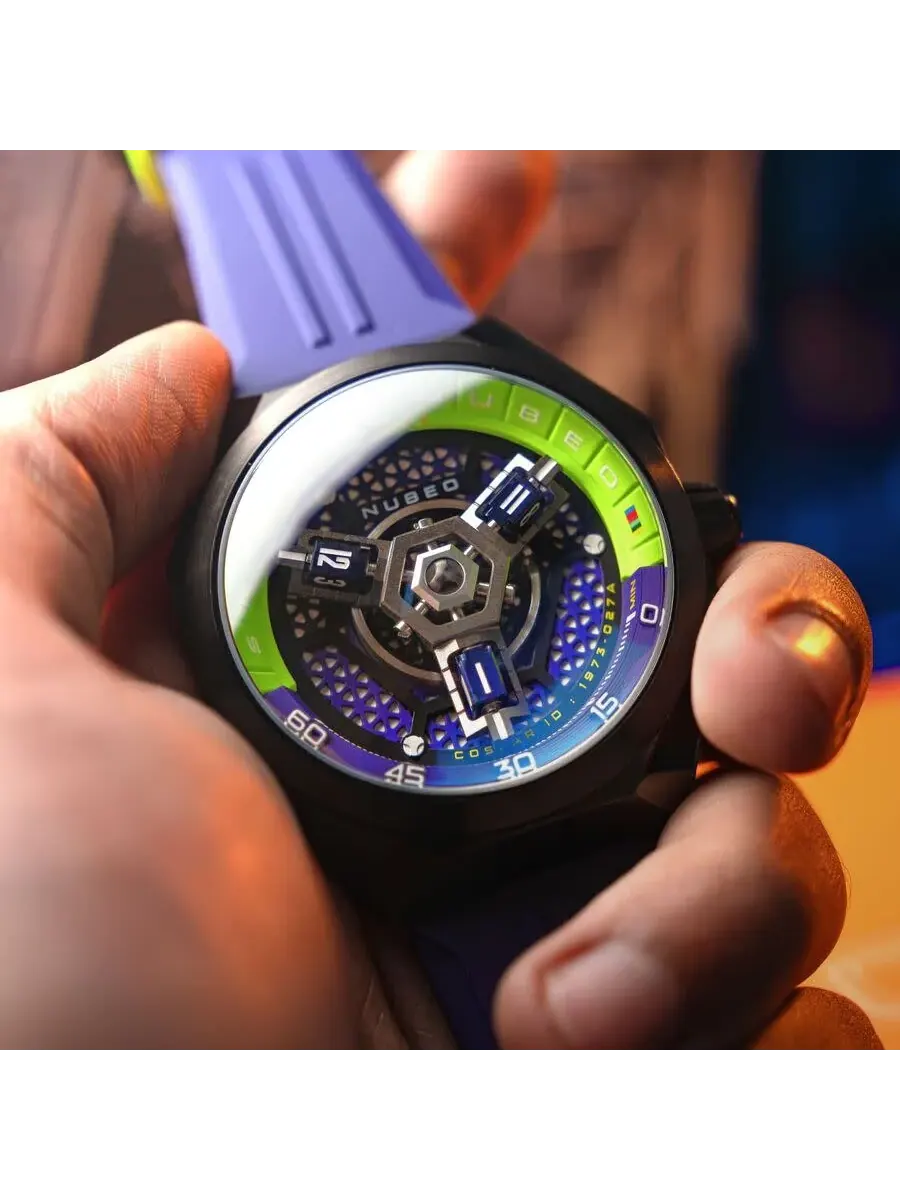 Мужские автоматические часы Nubeo Skylab с синим циферблатом NB-6083-0B — изображение 2 из 4, оттенок серый