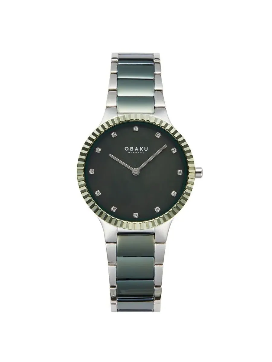 Женские часы Obaku Linje с черным циферблатом V292LXOESS — зеленый