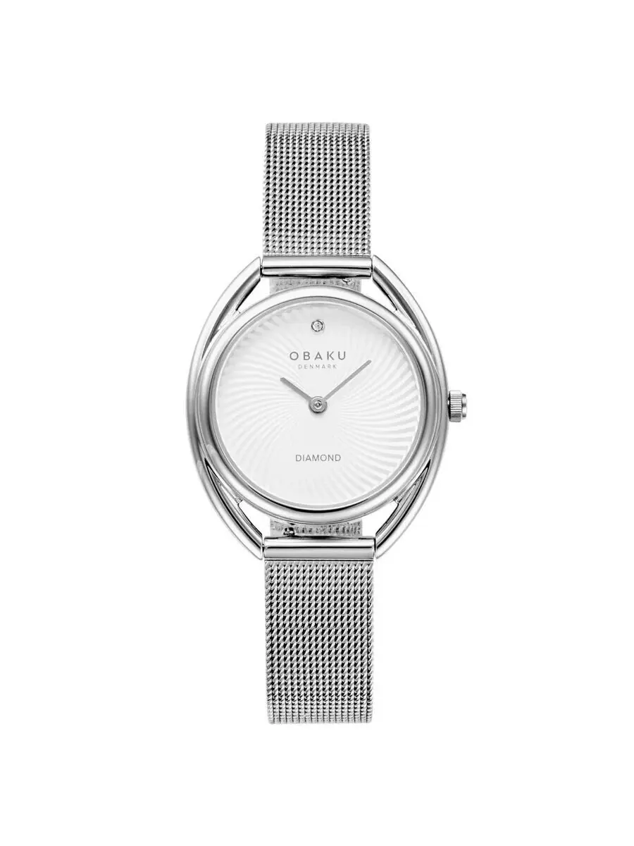 Женские часы Obaku Juvel с белым циферблатом V286LXCIMC — серебристый