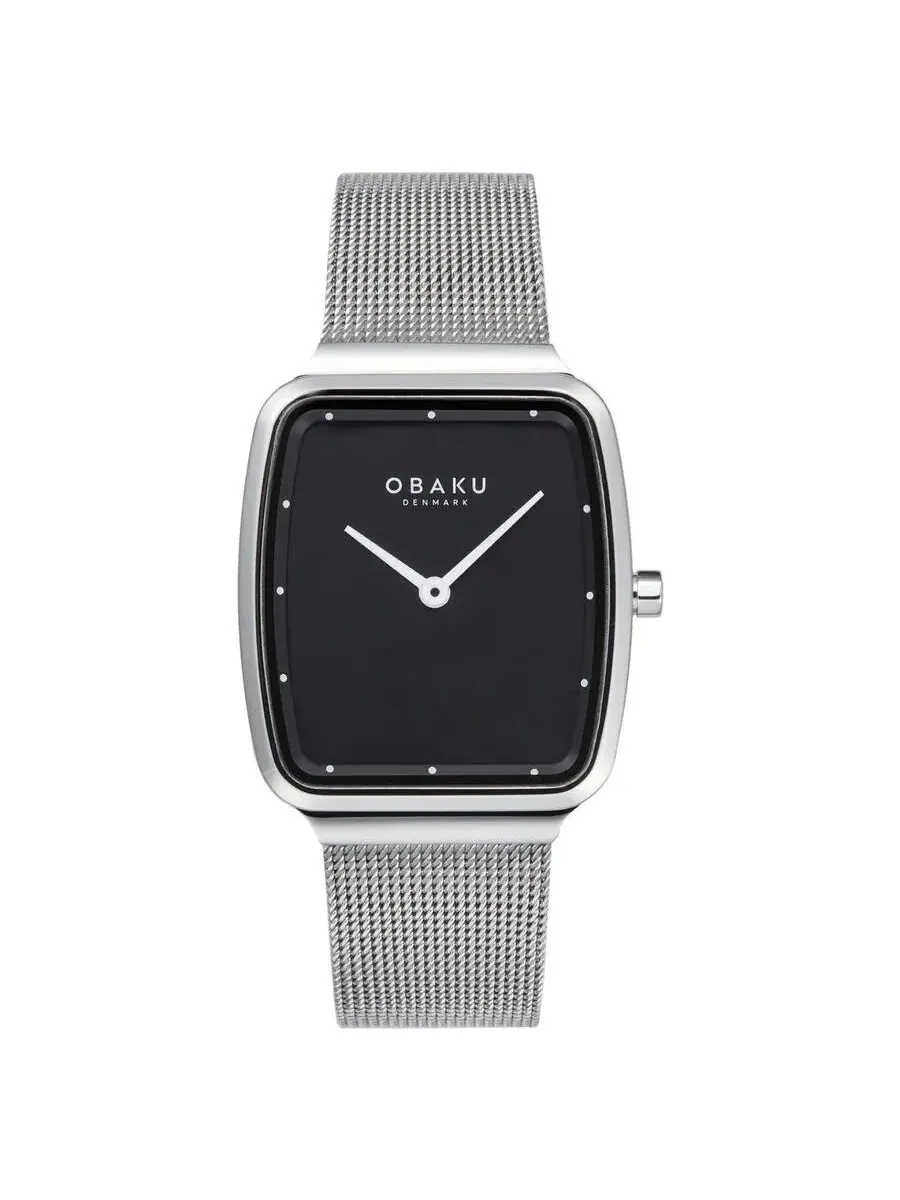 Женские часы Obaku Tern Lille с черным циферблатом кварцевые V267LXCBMC — серебристый