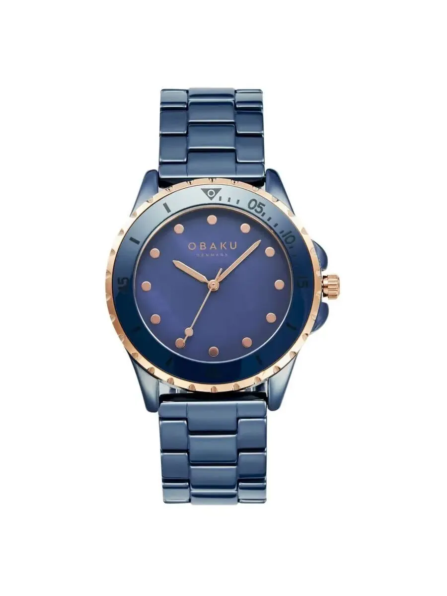 Женские часы Obaku Urt Lille с синим циферблатом Quartz V279LXSLCL