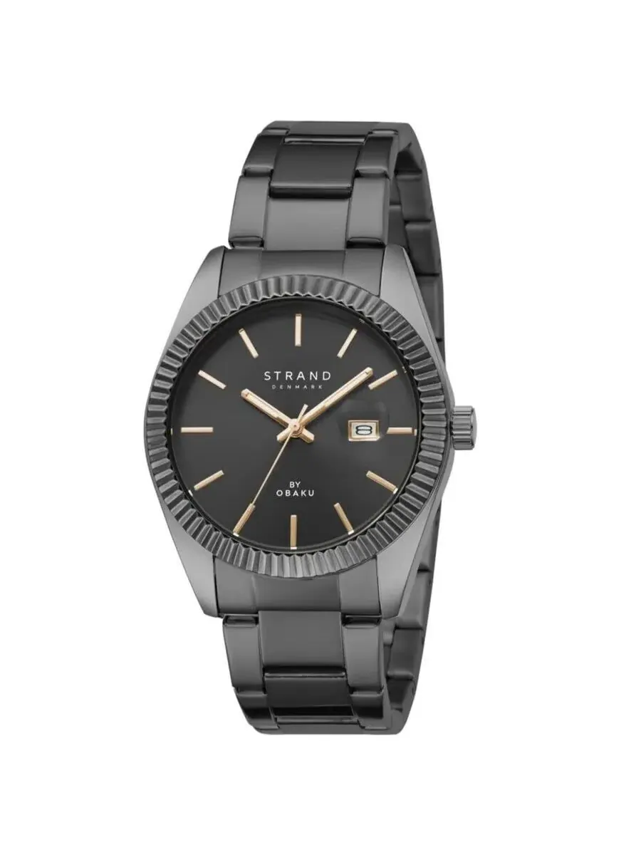 Женские часы Obaku Wellington Quartz с черным циферблатом S721LDBBSB-DS