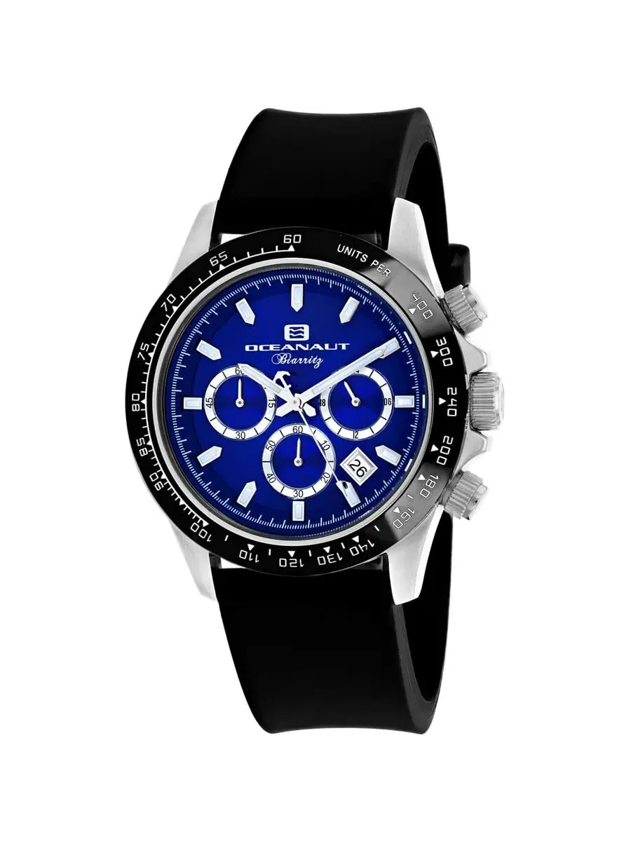 Мужские часы Oceanaut Biarritz Chronograph Quartz с синим циферблатом OC6113R — изображение 1 из 1, оттенок черный