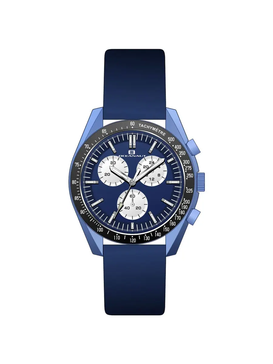 Мужские часы Oceanaut Orbit Chronograph Quartz с синим циферблатом OC7584 — изображение 1 из 1, оттенок черный