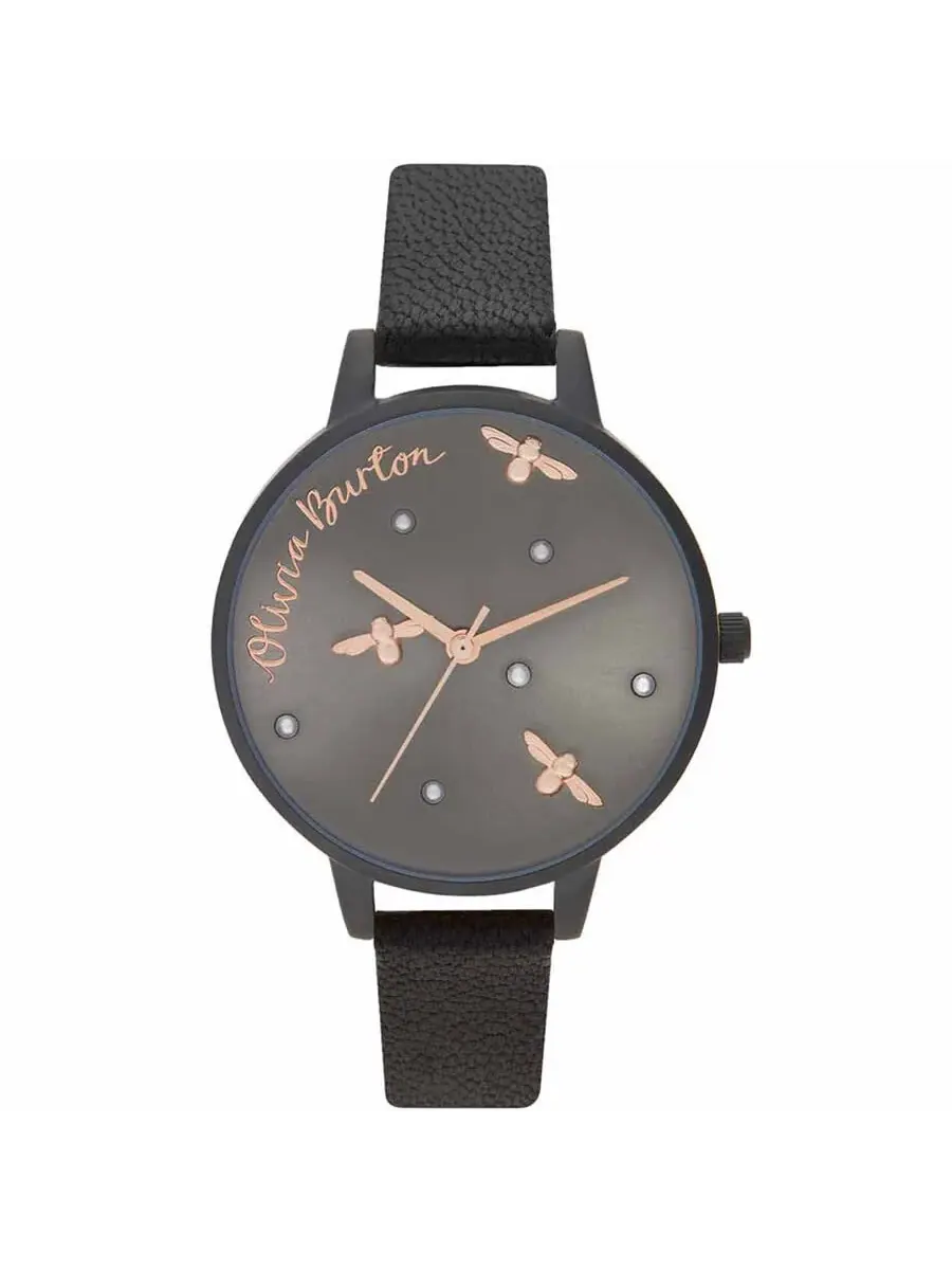 Женские часы Olivia Burton Pearly Queen Quartz OB16PQ02 — черный