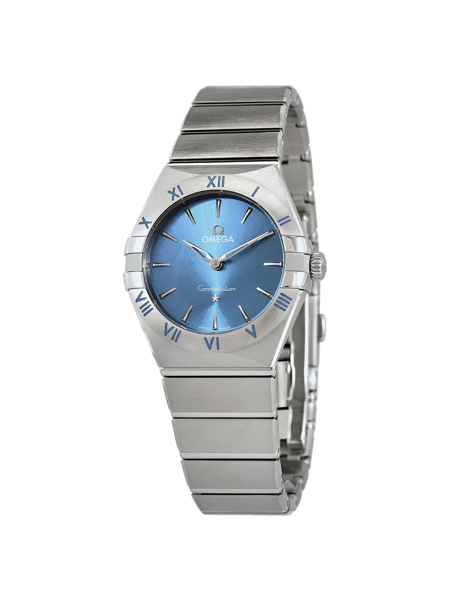 Женские часы Omega Constellation Quartz с синим циферблатом 131.10.28.60.03.001 — изображение 1 из 3, оттенок серебряный