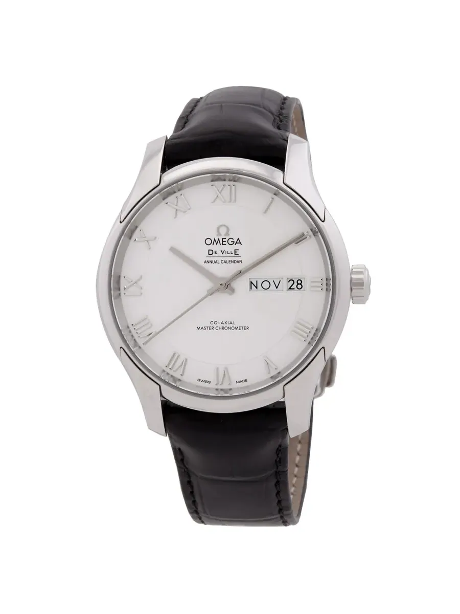 Мужские часы Omega De Ville Automatic с серебристым циферблатом 433.13.41.22.02.001 — серебристый