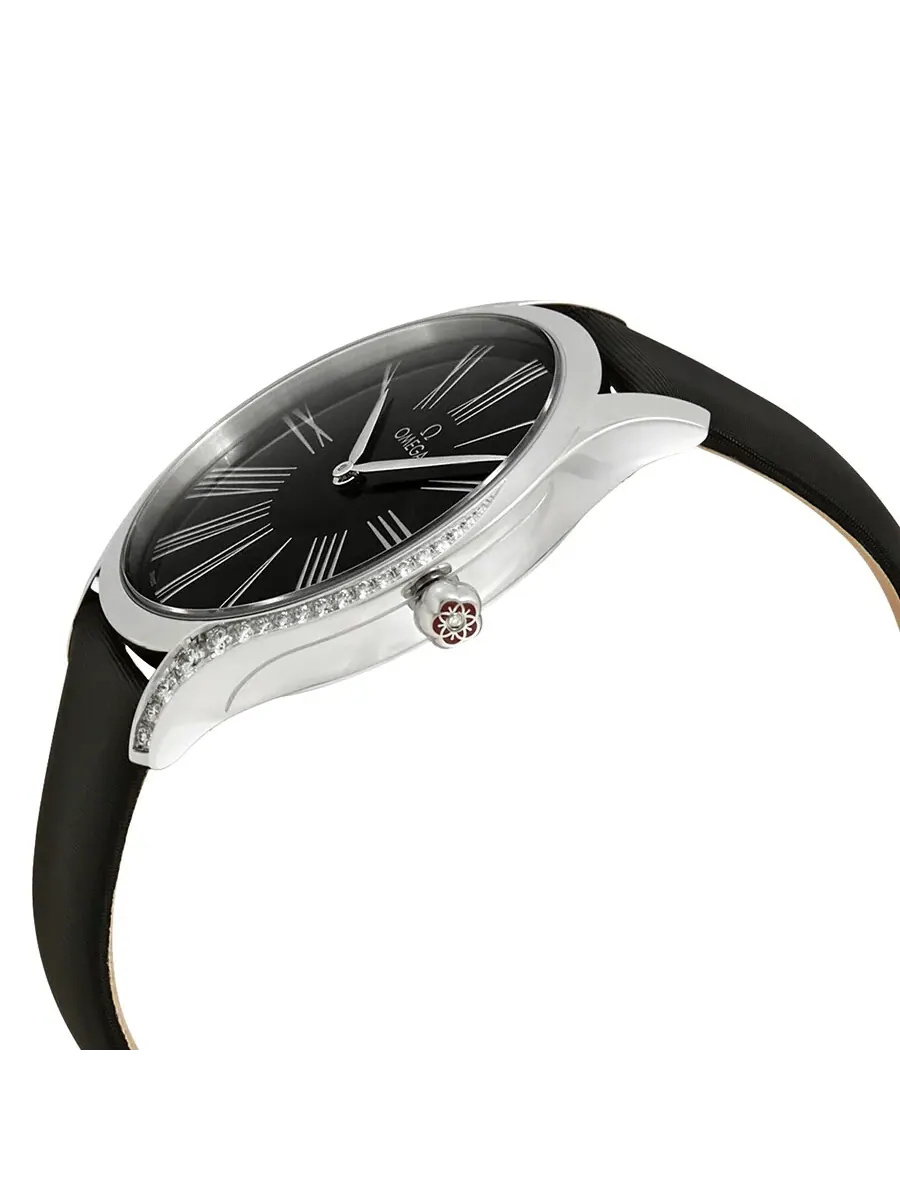 Женские часы Omega De Ville с черным циферблатом 428.17.39.60.01.001 — изображение 2 из 3, оттенок серебряный