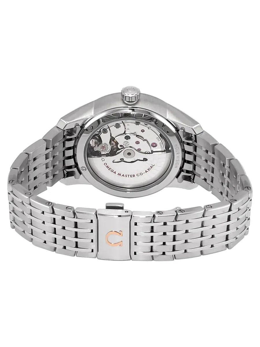 Мужские часы Omega De Ville Hour Vision Automatic Chronometer с бронзовым циферблатом 433.10.41.21.10.001, оттенок серебряный