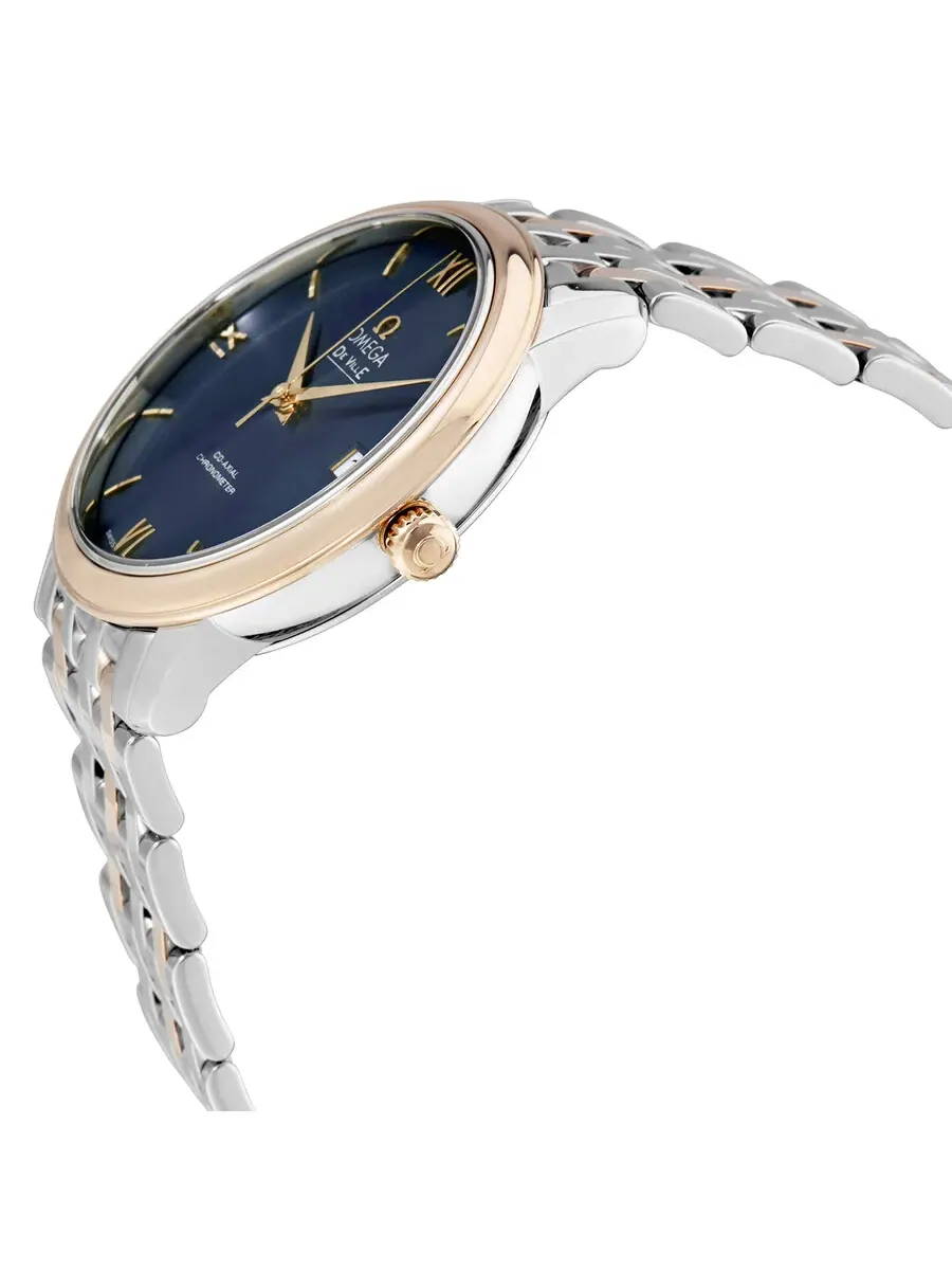 Часы Omega De Ville Prestige с синим циферблатом унисекс 424.20.37.20.03.002 — изображение 2 из 4, оттенок синий