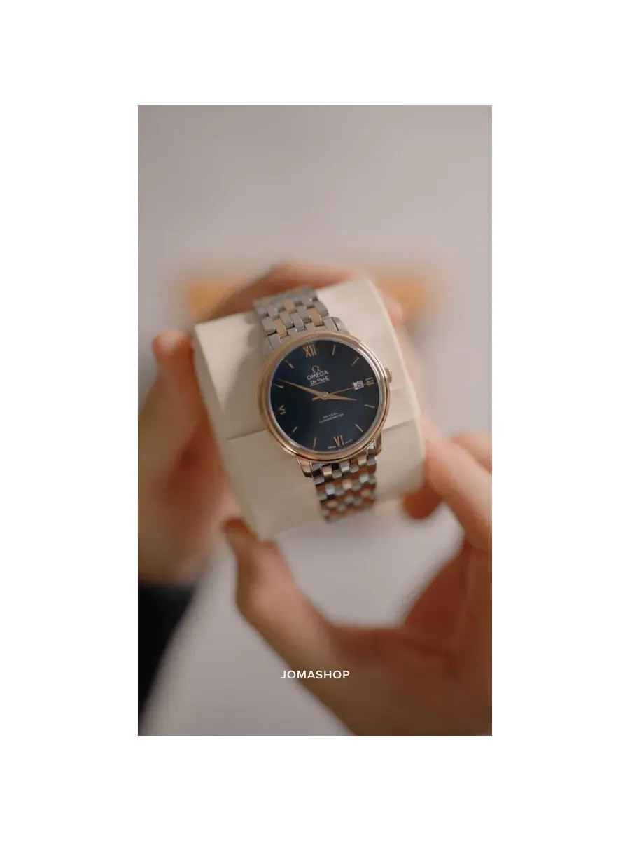 Часы Omega De Ville Prestige с синим циферблатом унисекс 424.20.37.20.03.002 — изображение 4 из 4, оттенок синий