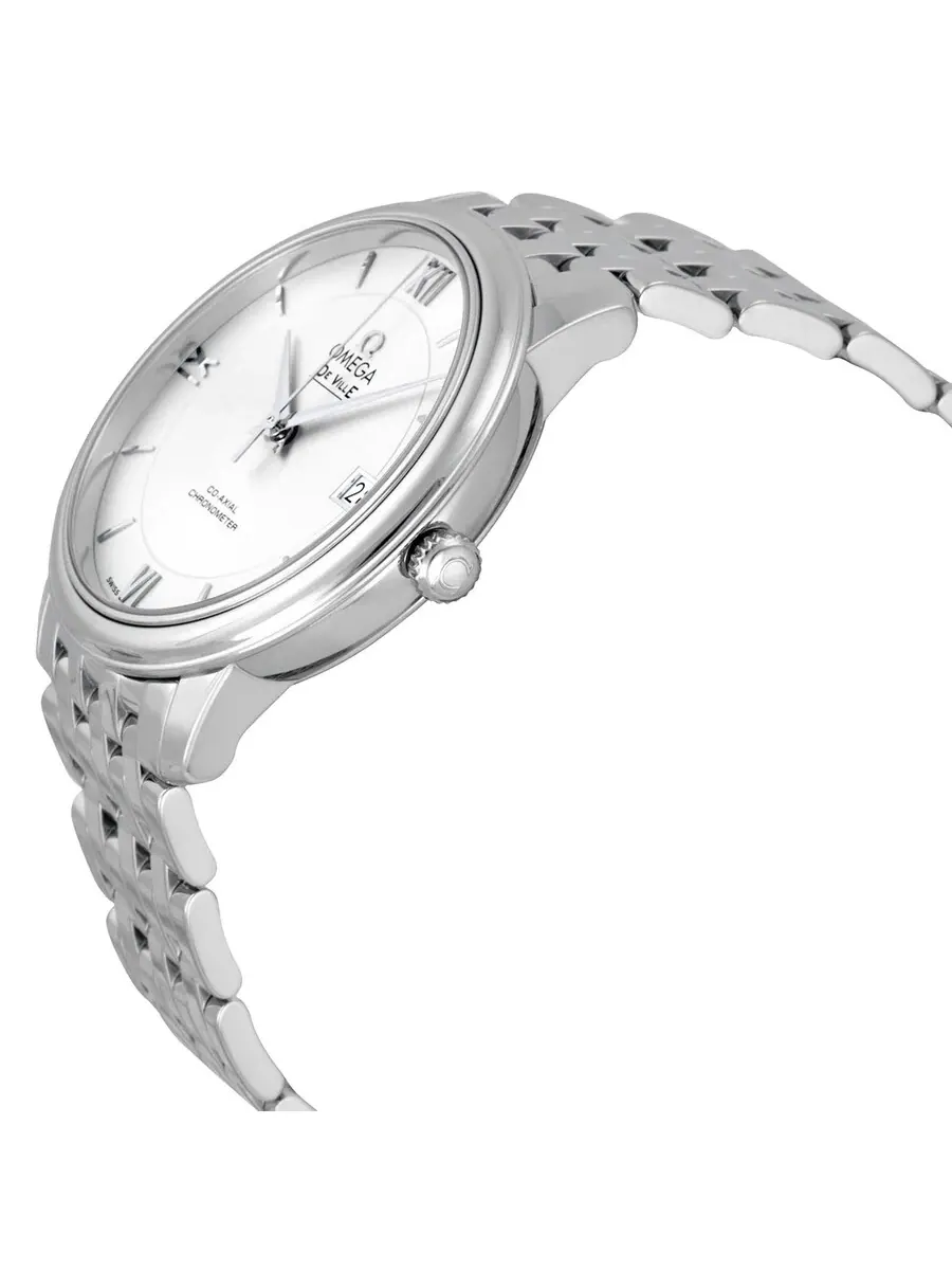 Наручные часы Omega Prestige Co-Axial Automatic с серебристым циферблатом унисекс 424.10.37.20.02.001 — изображение 2 из 4