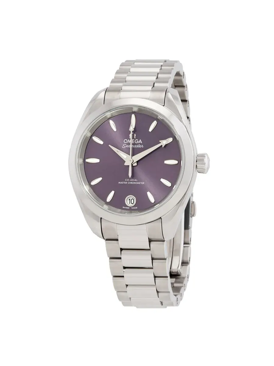 Женские часы Omega Seamaster Aqua Terra Automatic Chronometer Lavender 220.10.34.20.10.002 — серебристый