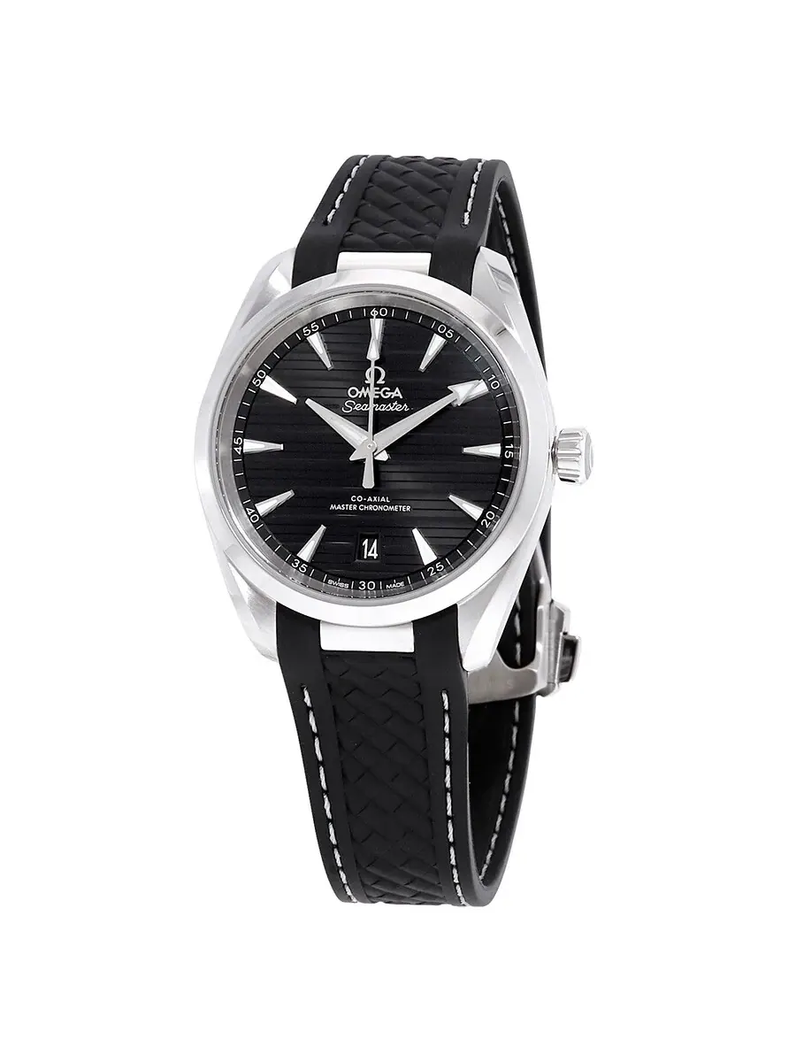Мужские часы Omega Seamaster Aqua Terra Automatic с черным циферблатом 220.12.38.20.01.001 — серебристый