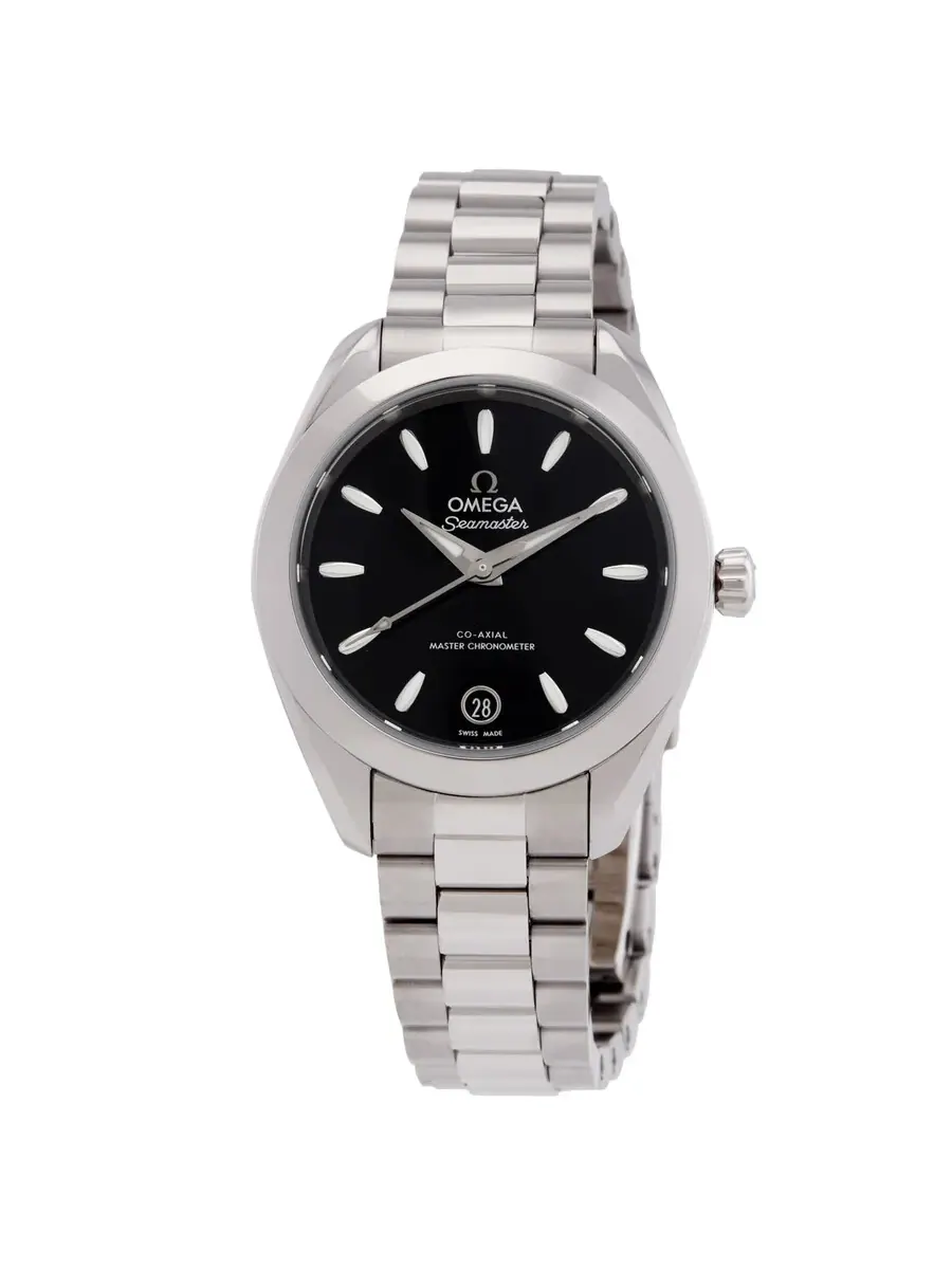 Женские часы Omega Seamaster с автоматическим механизмом и черным циферблатом 22010302001001 — изображение 1 из 3