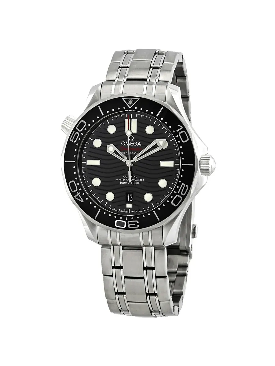 Мужские часы Omega Seamaster Automatic Chronometer с черным циферблатом 210.30.42.20.01.001 — изображение 1 из 3