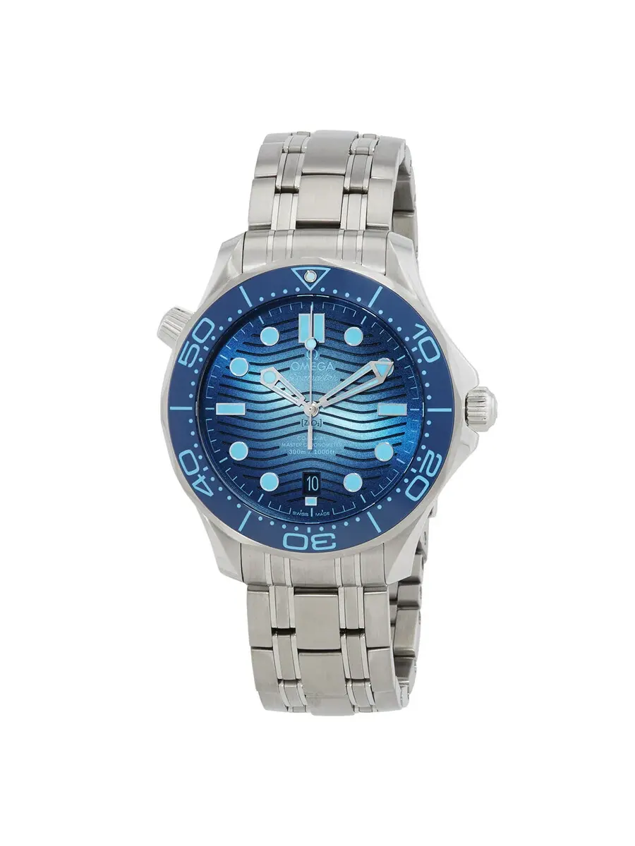 Мужские часы Omega Seamaster Automatic Chronometer с синим летним циферблатом 210.30.42.20.03.003 — изображение 1 из 3