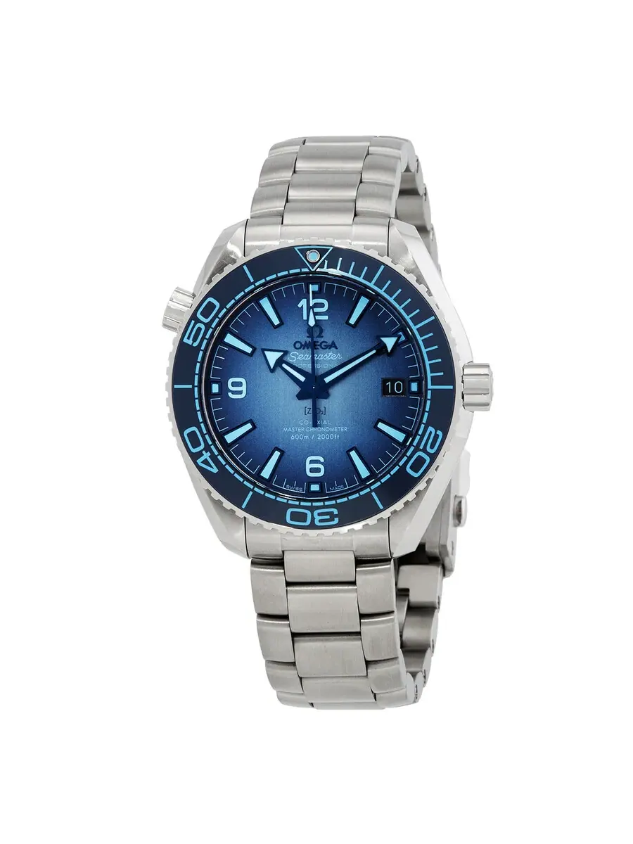 Мужские часы Omega Seamaster Automatic Chronometer с синим летним циферблатом 215.30.40.20.03.002 — синий