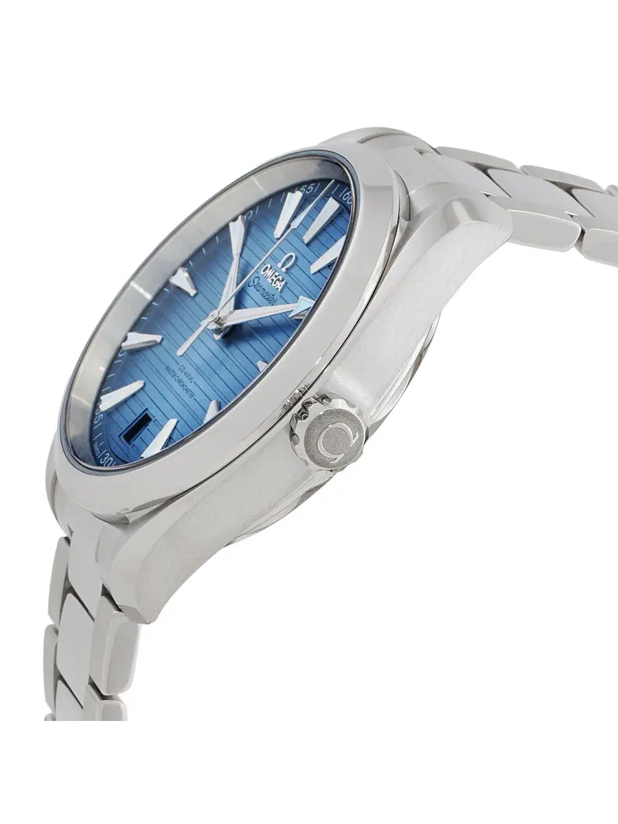 Мужские часы Omega Seamaster Automatic Chronometer с синим летним циферблатом 220.10.41.21.03.005 — изображение 2 из 3