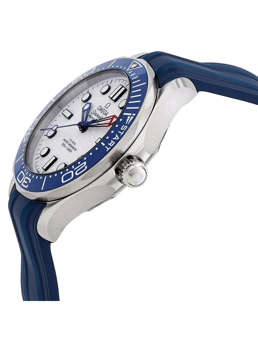 Мужские часы Omega Seamaster Automatic Chronometer с белым циферблатом 210.32.42.20.04.002 — изображение 2 из 3
